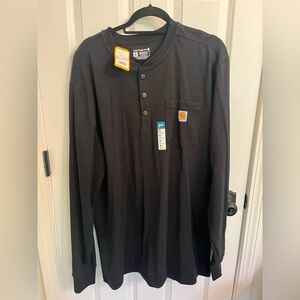 Carhartt Black Long Sleeve Tee Heavyweight Cotton